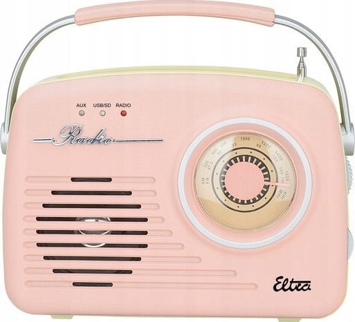 Radio Eltra Radio Luiza Retro SP-11 MP3 Usb Sd Różowe