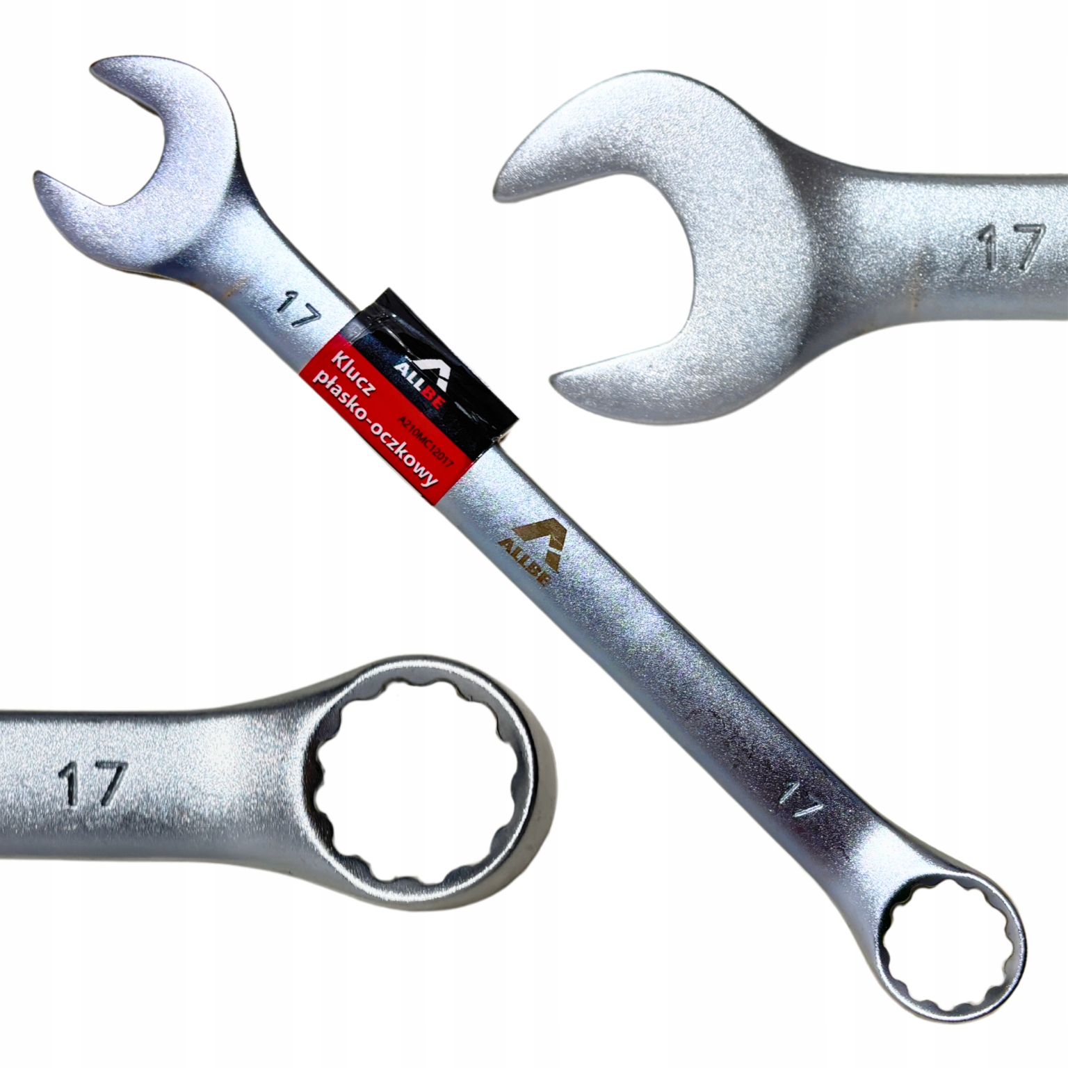 Klucz Płasko Oczkowy 17mm Stal Crv Klucz Płasko-oczkowy Cr-V Mocny Solidny