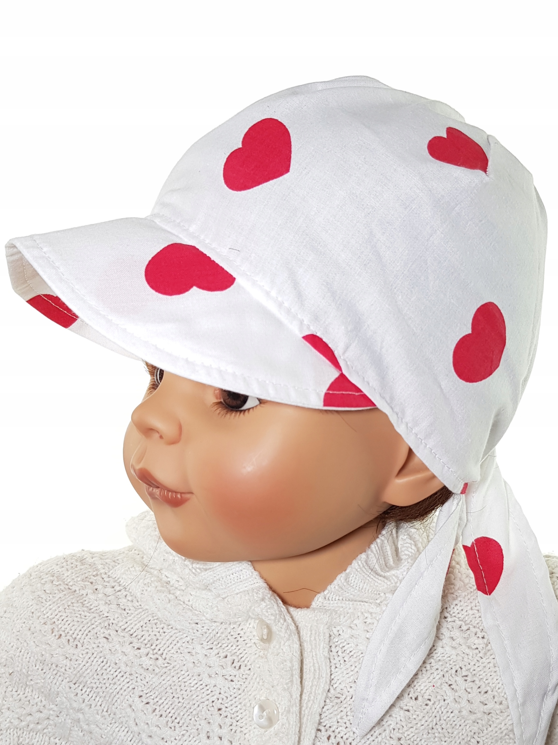 POLSKA UNIWERSALNA CZAPKA CHUSTKA CHUSTECZKA NA GŁOWĘ Z DASZKIEM 40 WZORÓW Rozmiar 42-56 cm