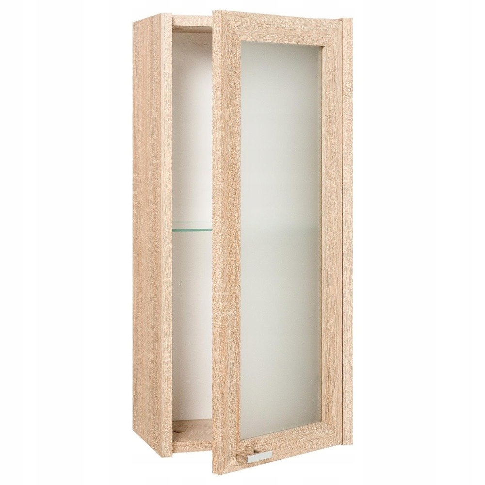 Szafka wisząca ze szklanym frontem Piano sonoma Marka Comad