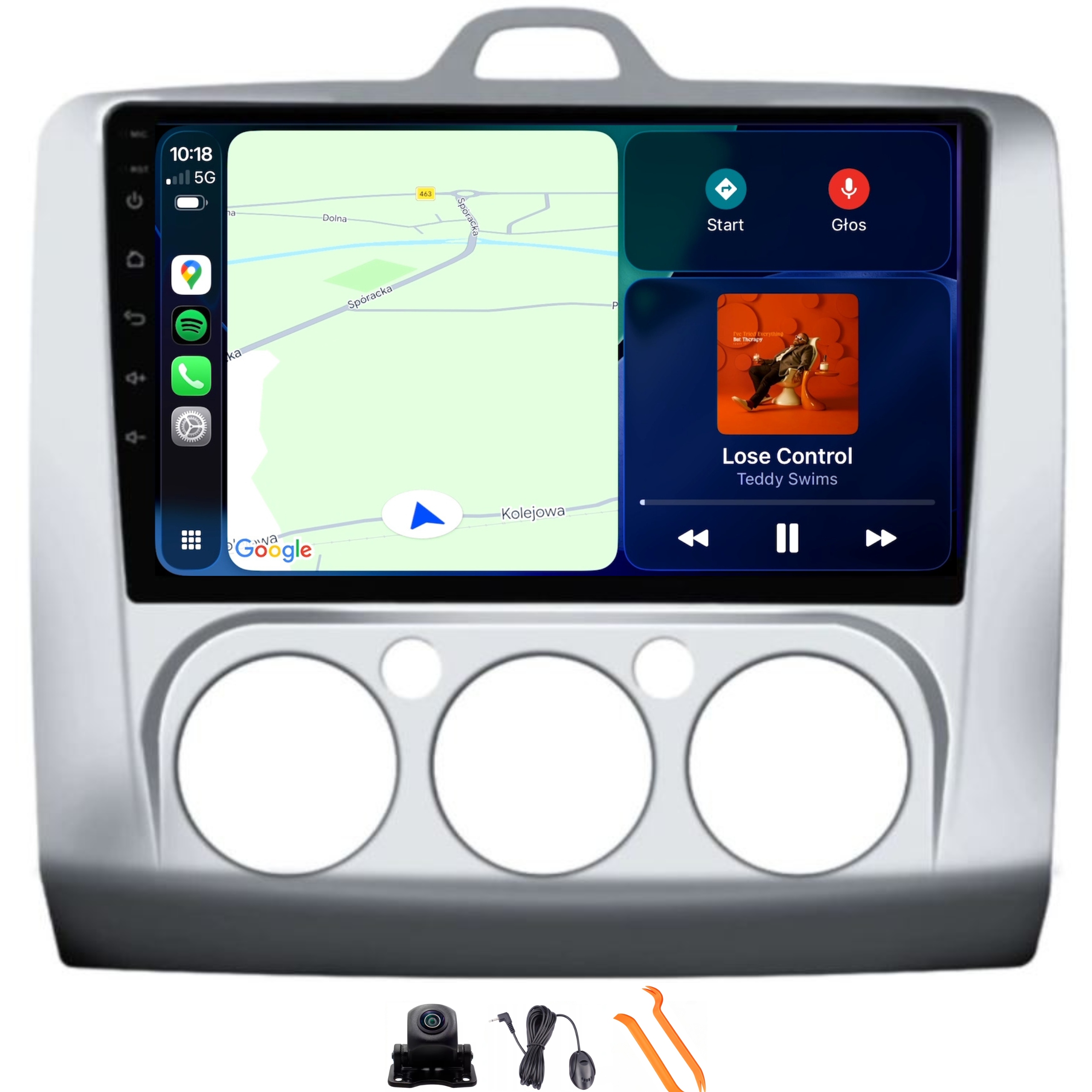 Rádio Android Navigácia Qled 2K Carplay Lte Gps Dsp Ford Focus MK2 2 04-11