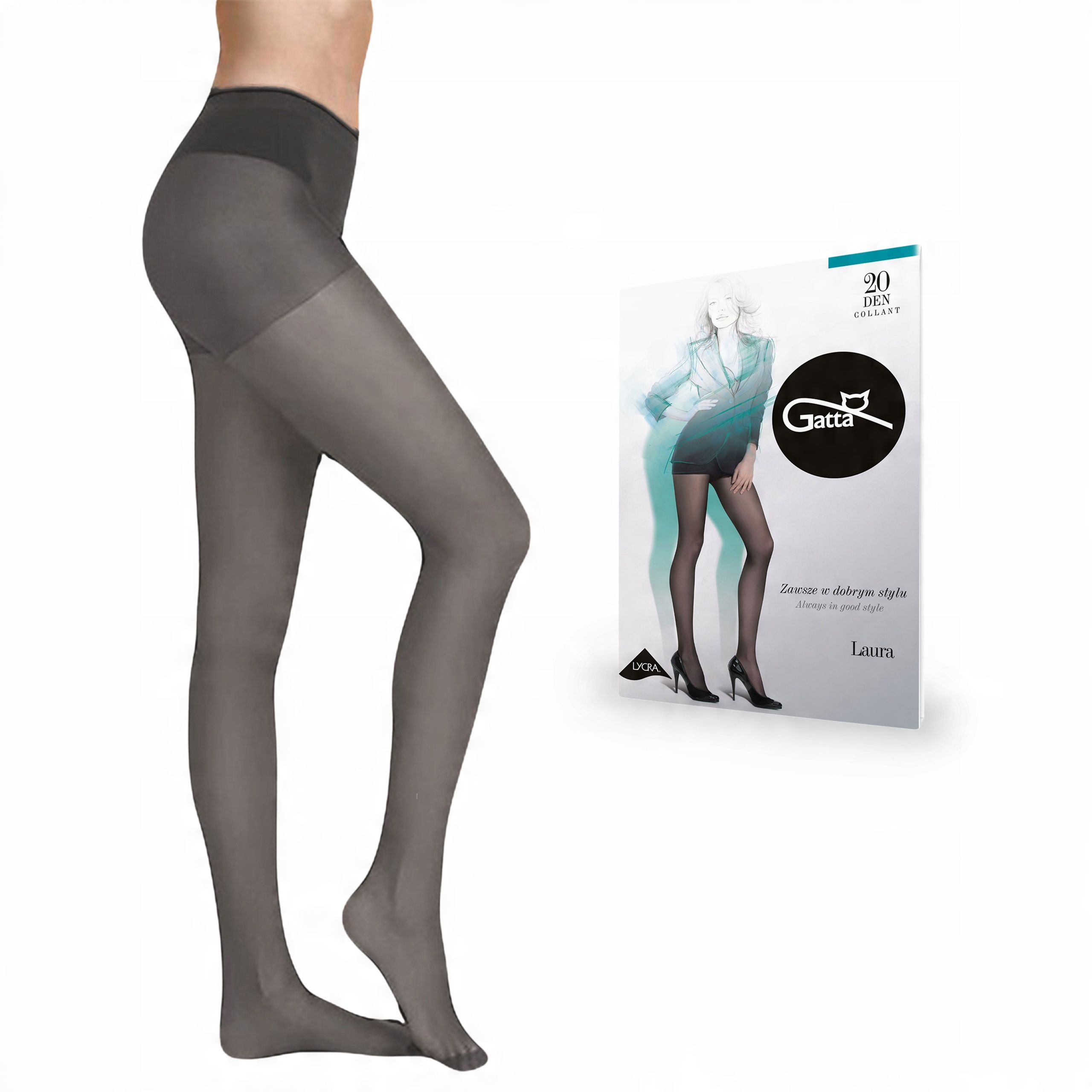 

Rajstopy Gatta Laura 20 den lycra, Grigio 5-XL
