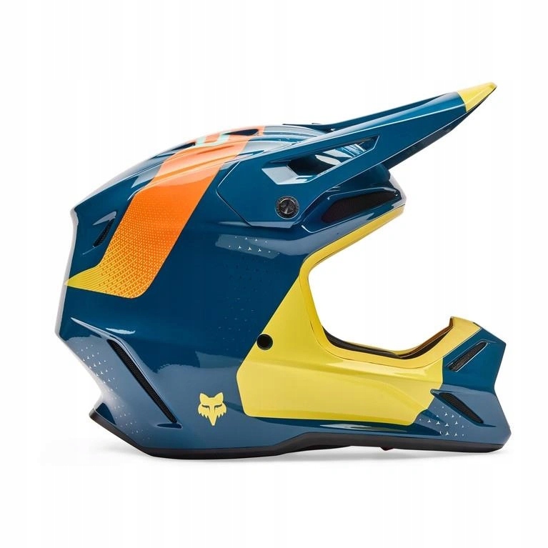 Motocyklová prilba Fox V3 Tine Twilight modrá žltá Darčeky
