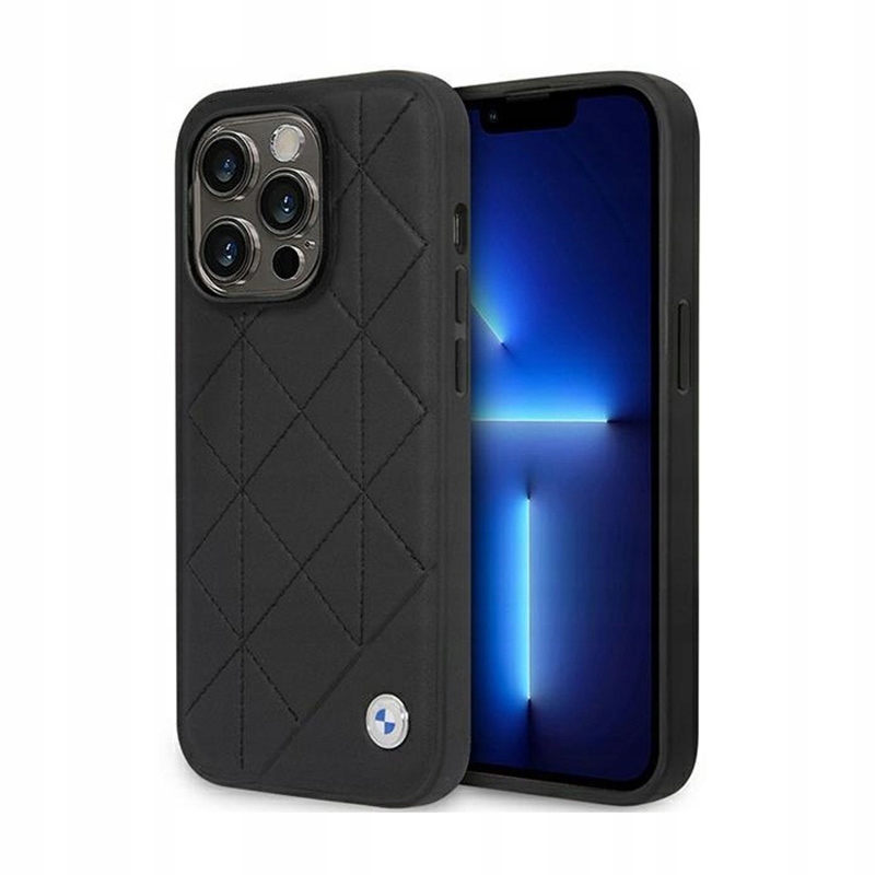 Bmw Leather Quilted – Pouzdro pro iPhone 14 Pro (černé)