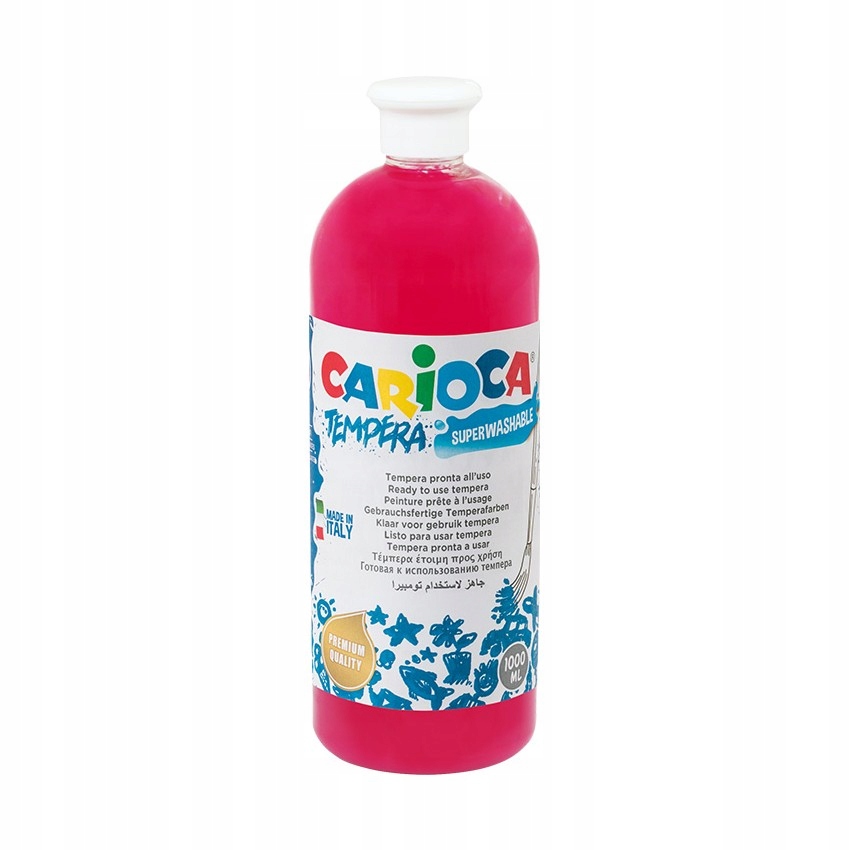 Farba tempera 1000 ml Ciemnoróżowa Carioca