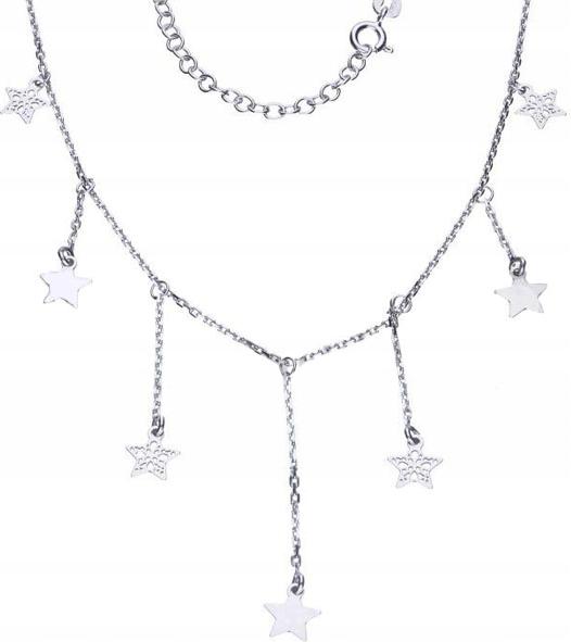 Stříbrný náhrdelník 925 hvězdičky 3,32 g, módní vzor jako dárek pro ženy