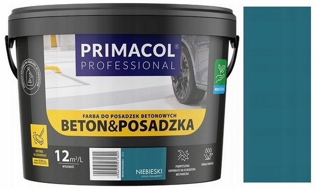 Primacol Beton Posadzka Farba Do Podłoży Betonowych Ochronna Niebieski 4.5L