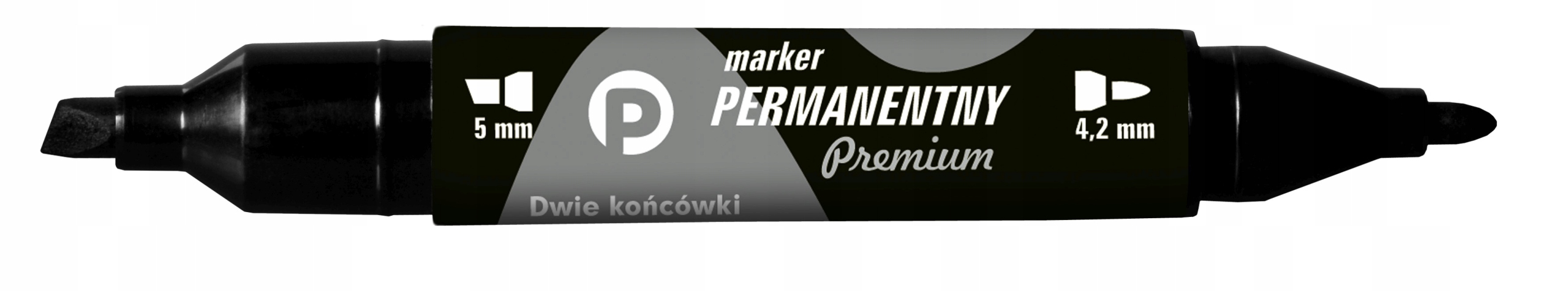 

Marker permanentny Tetis KM502 2 końcówki czarny
