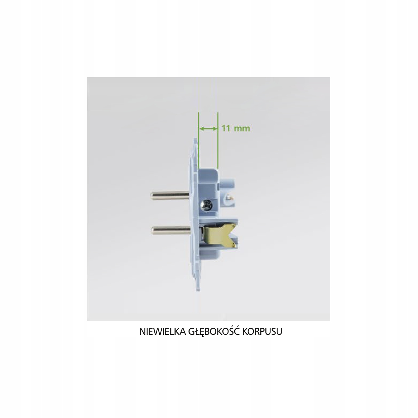 SIMON 10 GNIAZDO Podwójne z bolcem Z/U białe do ramek CGZ2M.01/11 Kolor biały