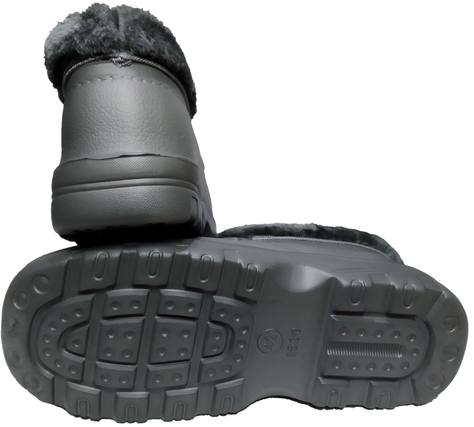 KALOSZE KRÓTKIE LEKKIE OCIEPLANE PIANKOWE EVA 44 Zapięcie wsuwane