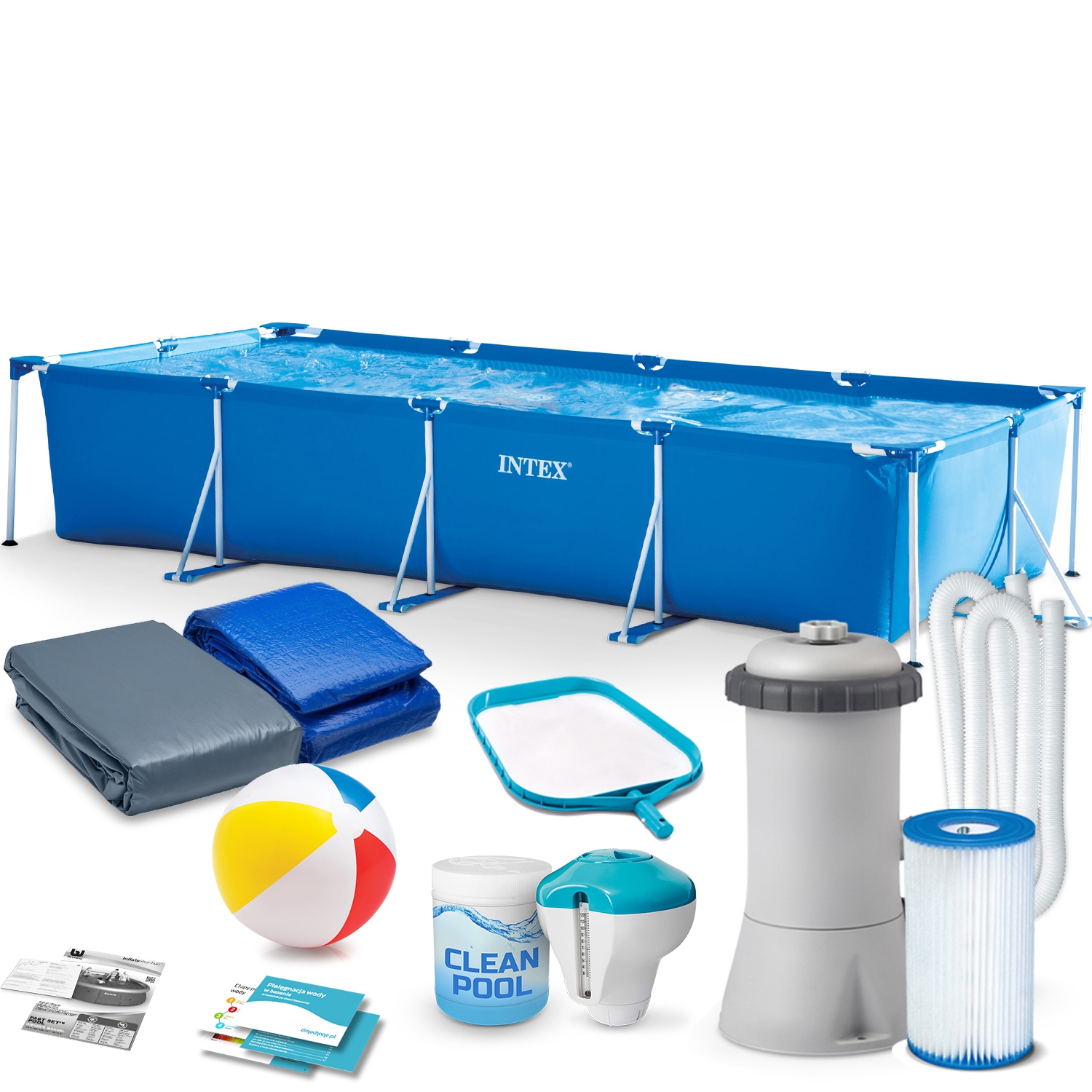 

Basen Ogrodowy Stelażowy 450x220x84cm Intex 16w1