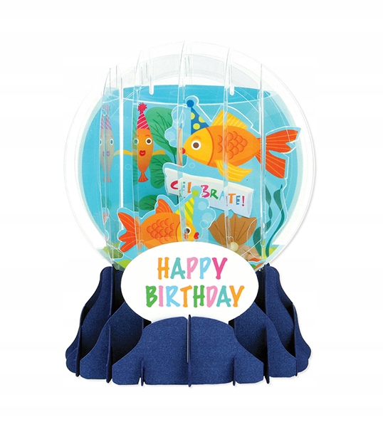 Kartka na Urodziny kula złota rybka 16 18 20 30 40