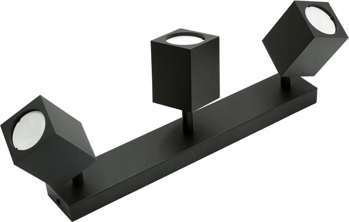 Stropní svítidlo černý nástěnný reflektor x3 Quantus III ID-6103 IdeaLED