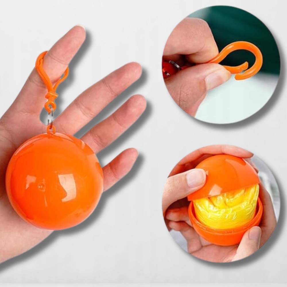 PŁASZCZ PELERYNA PRZECIWDESZCZOWA W KULCE Z KARABIŃCZYKIEM zestaw 5 szt Materiał dominujący inny