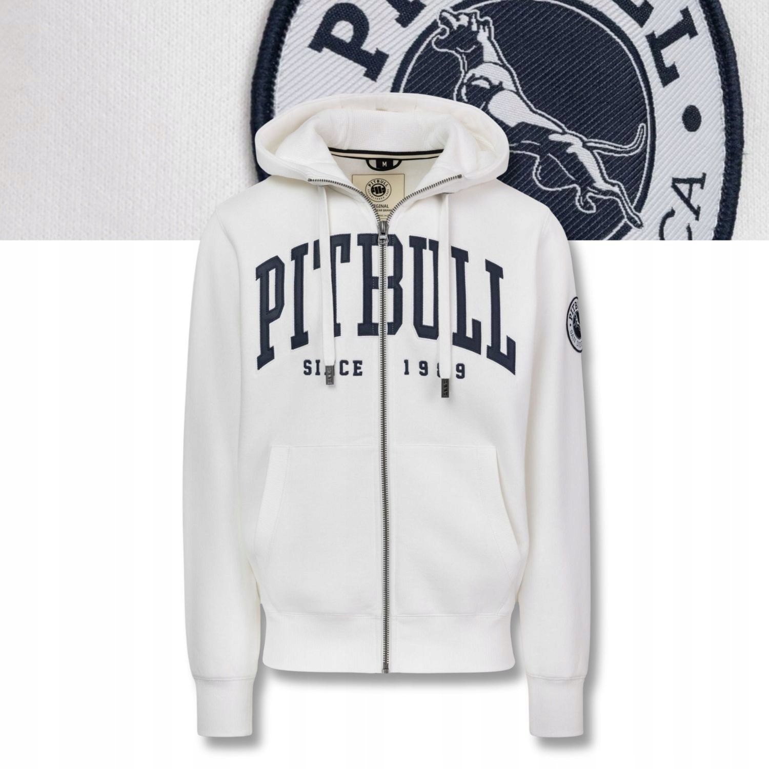Pánská Rozepínací Mikina s kapucí Pitbull Norton Klasický pravidelný Střih