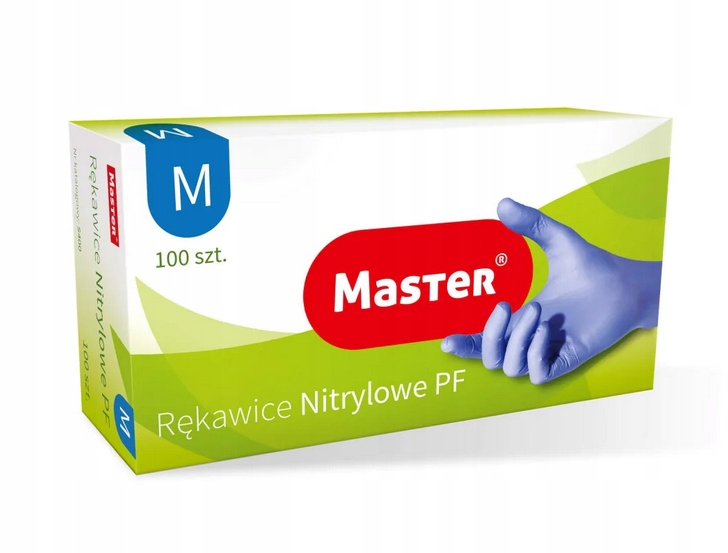

Rękawice rękawiczki nitrylowe bezpudrowe M