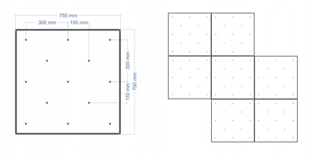 Modułowa ścianka wspinaczkowa-Naturalna Materiał płyta MDF