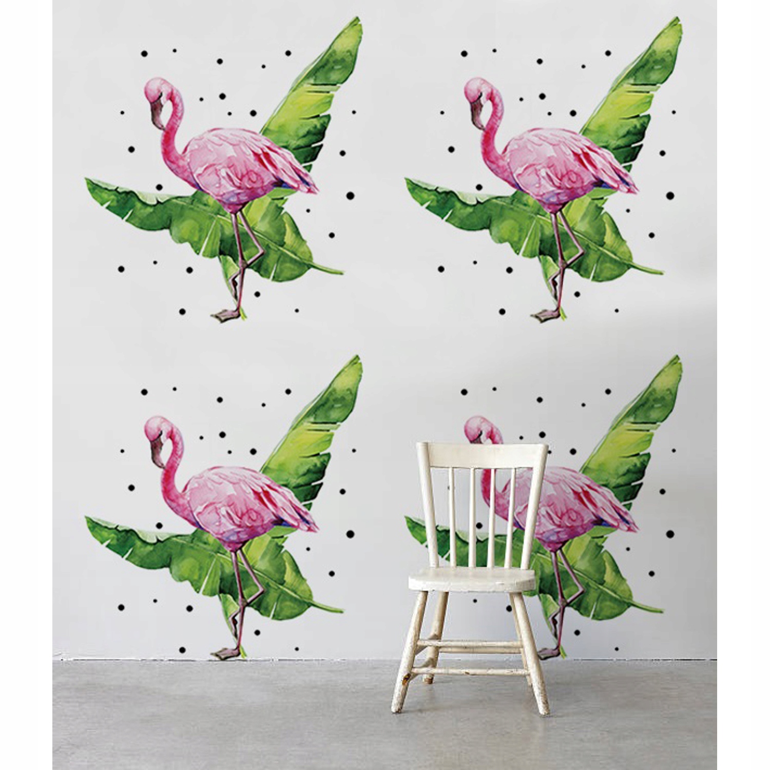 

Tapeta flizelinowa Flamingi na tle liści 152x104cm