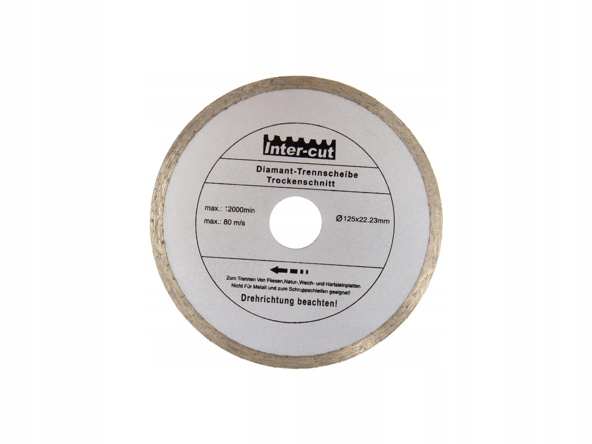 

Tarcza Diamentowa 125mm do betonu pełna