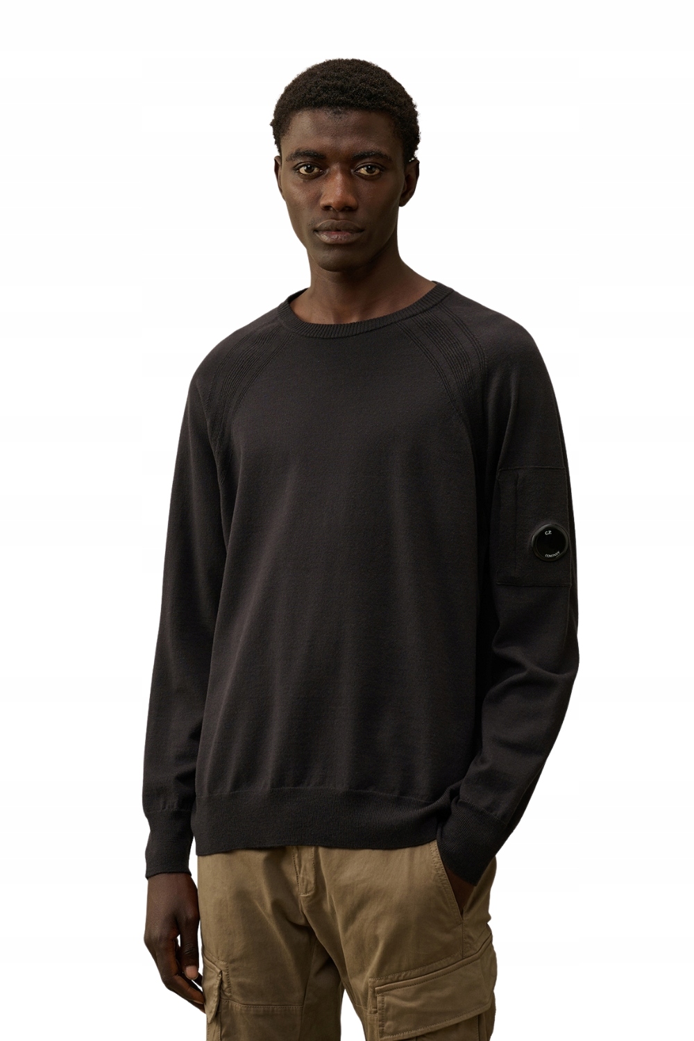 C.p. Company Černý pánský svetr Crew Neck XL