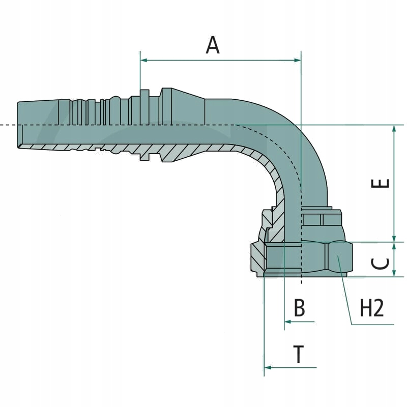 Manuli PN 20 DKORF 1.3/16" 90° IL - DN 19 - 3/4 Producent części Manuli
