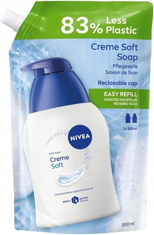Nivea Creme Soft tekuté mýdlo pečující o mandlový olej 500 ml