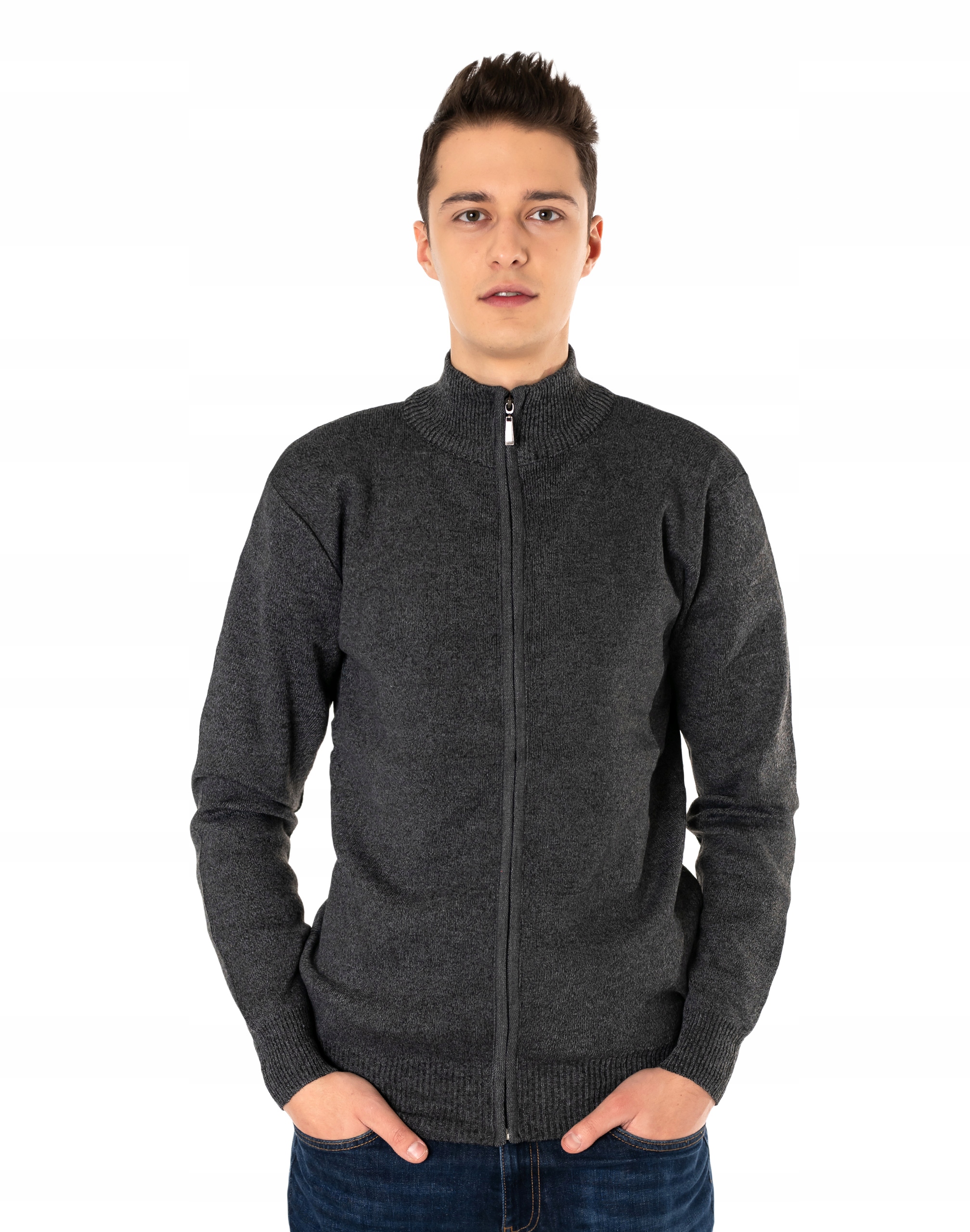 

Sweter Męski Rozsuwany Półgolf Golf 8119-3 3XL/4XL