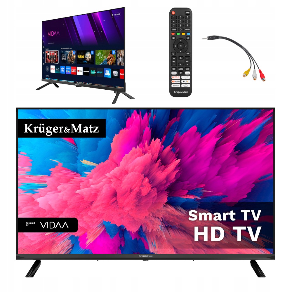 Televizor Kruger&Matz Led 32" Hd Vidaa KM0232-V3 Hevc Smart Tv černý