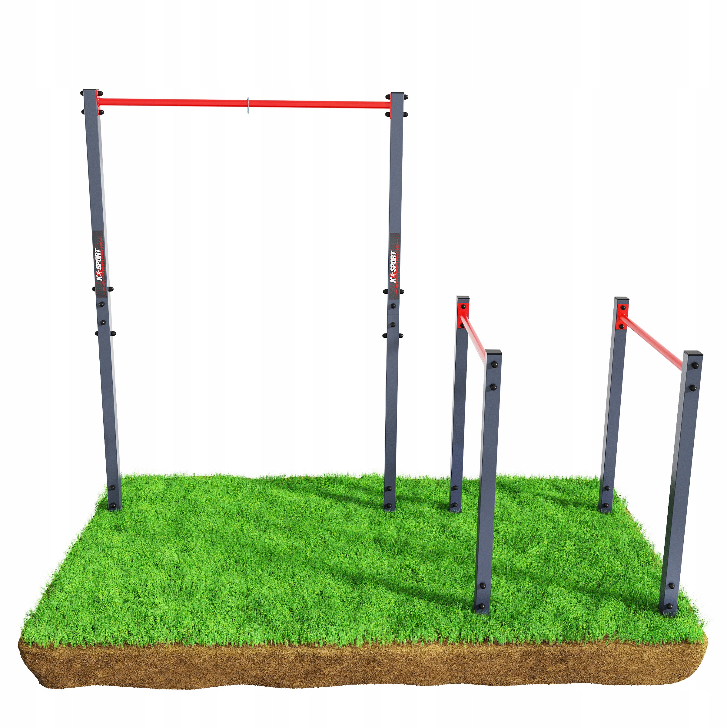 DRĄŻEK+PORĘCZ PODCIĄGANIA OGRODOWY STREET WORKOUT Model KSOZ004