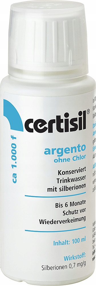 

Uzdatniacz do wody bez chloru Certisil 100 ml płyn