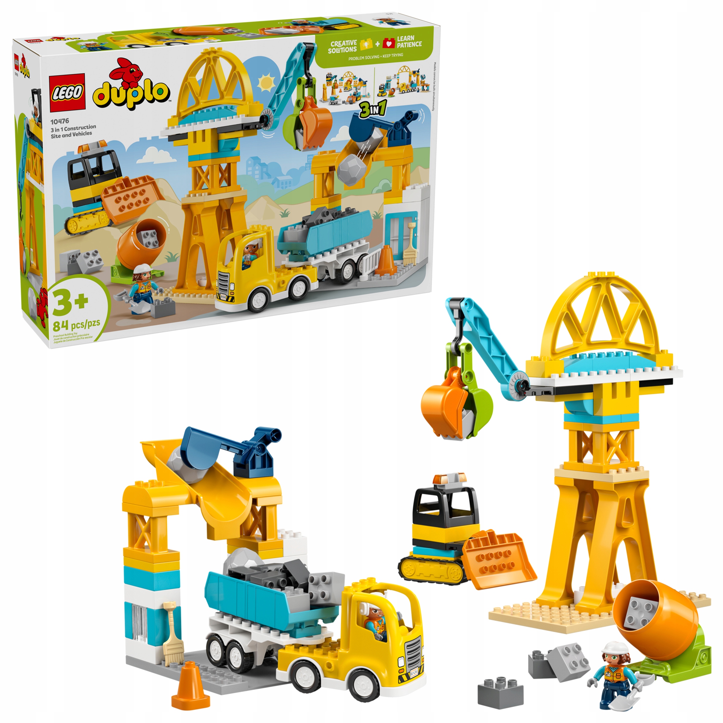 Lego Duplo 10476 Stavební náměstí s vozidly 3v1