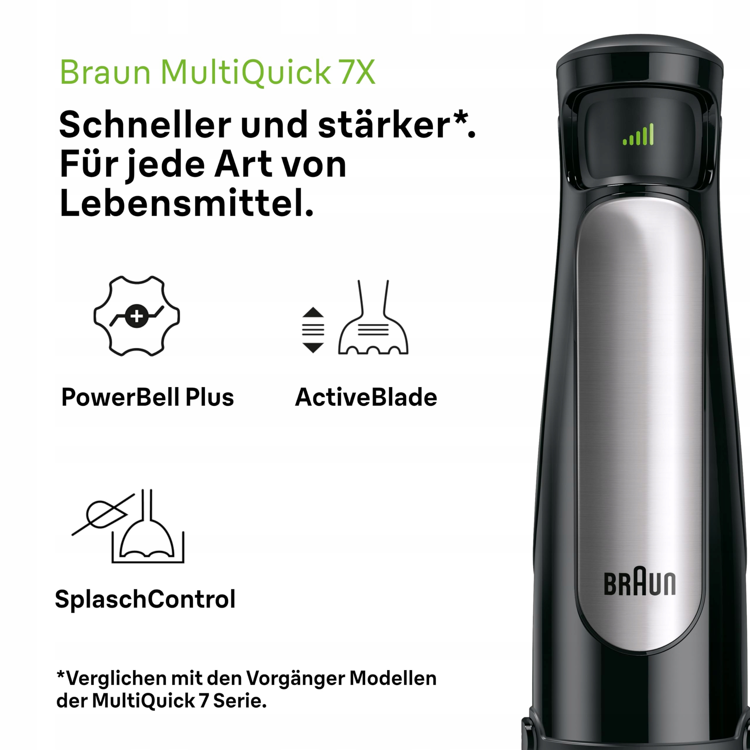 BRAUN MultiQuick 7 Blender Ręczny 1000W Zestaw Akcesoriów Stal Nierdzewna — miniatura 2