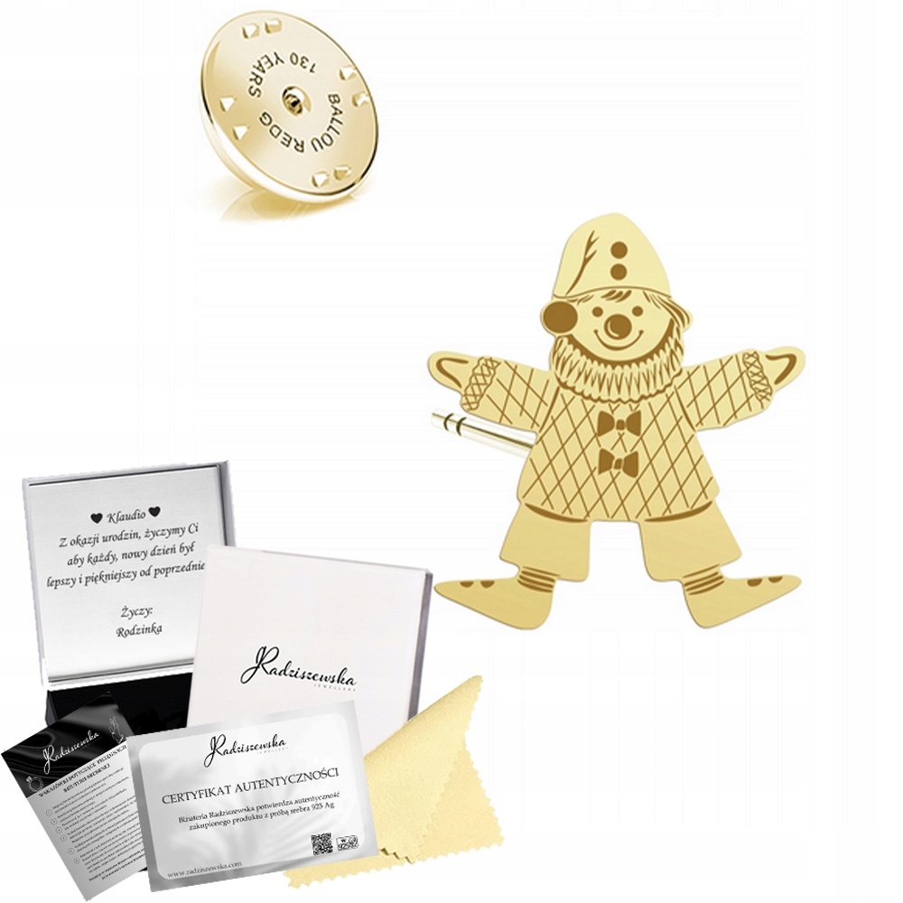 Pin Zlatý overal Dárek pro předškolačku Šperky Stříbro