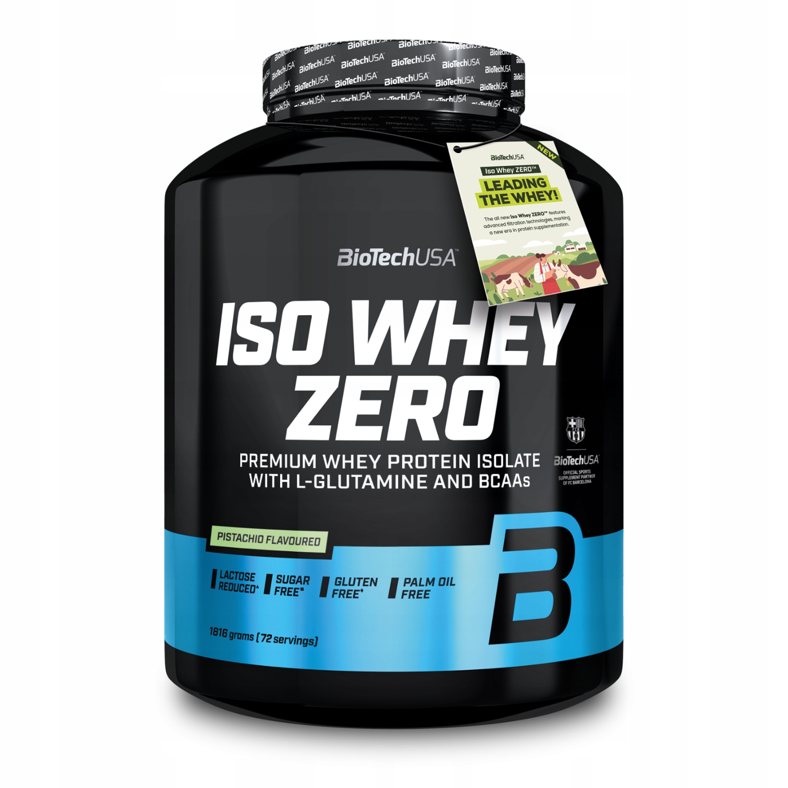BioTech Iso Whey Zero 1816g Pistachio Protein Proteinový Izolát Wpi