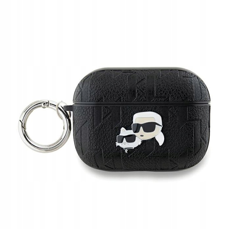 Karl Lagerfeld Monogram Karl & Choupette Head Etui AirPods Pro 2 (czarny)