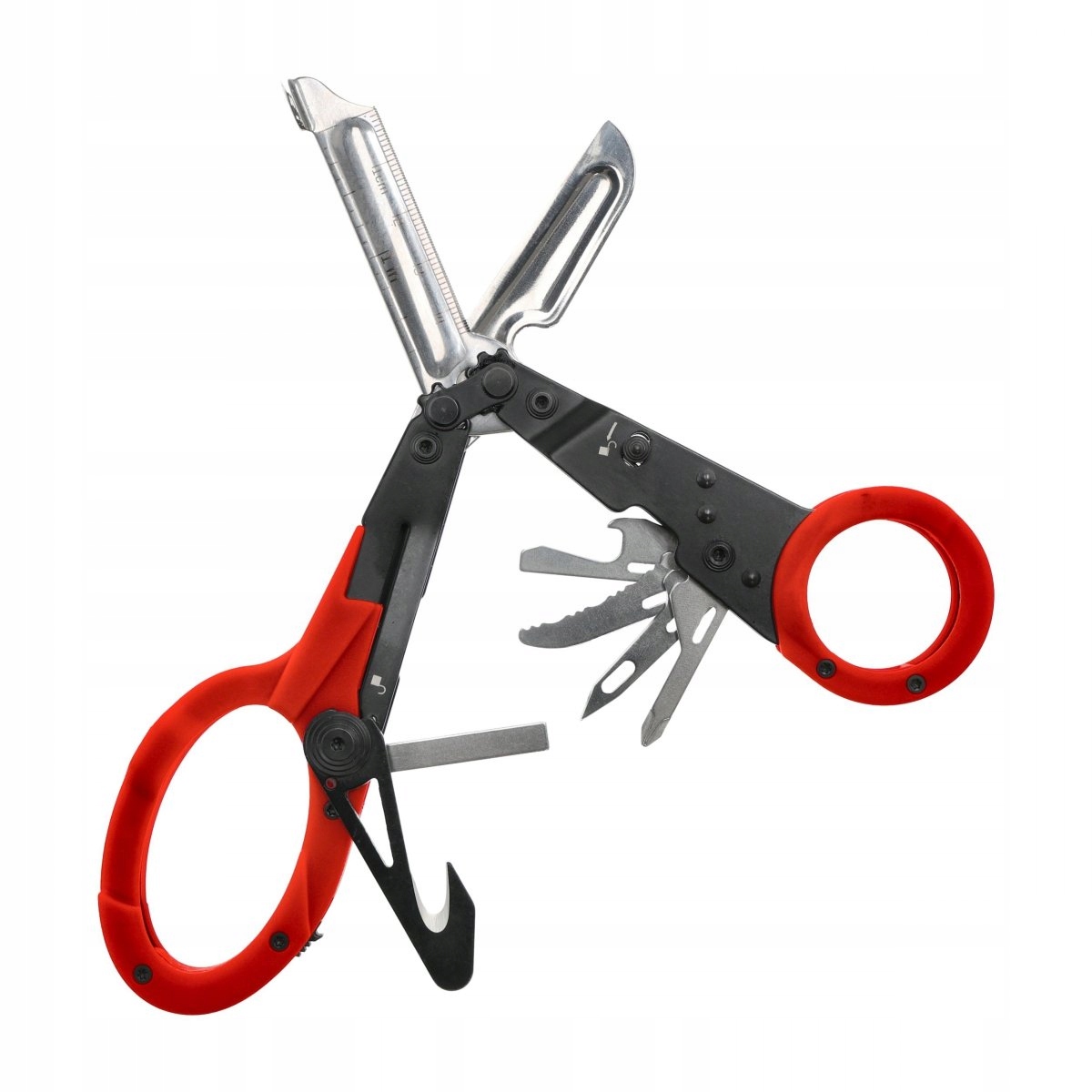 Záchranářské nůžky Sog ParaShears multitool červené s pouzdro 23-125-02-43