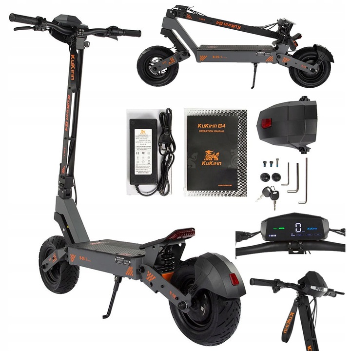 Kukirin G4 Pojazd elektryczny 2400W Silnik 70KM/H 60V 20AH 75KM 11" nowy