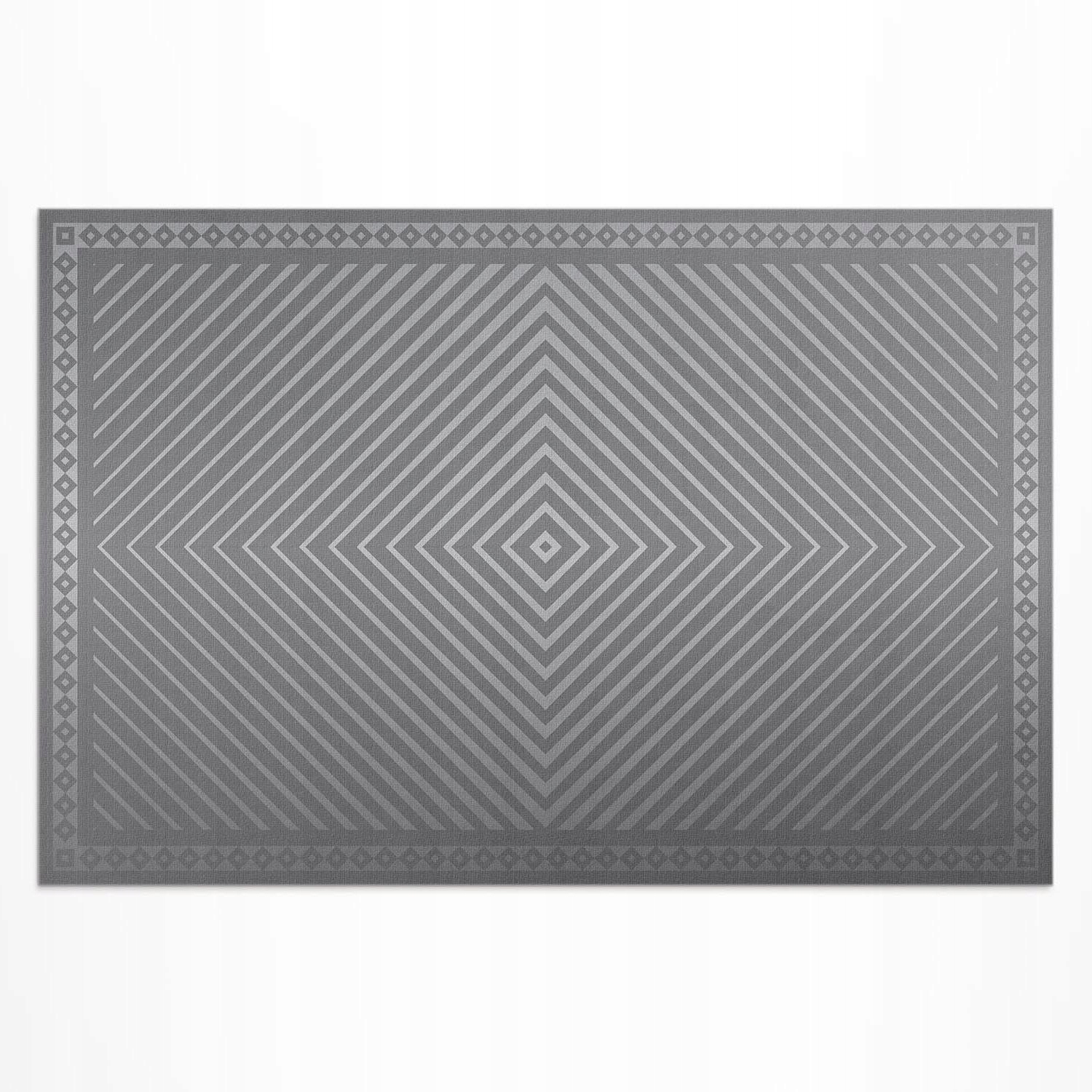 Vonkajší vinylový koberec Geometrické kosoštvorcové dizajnové línie 210 x 140 cm