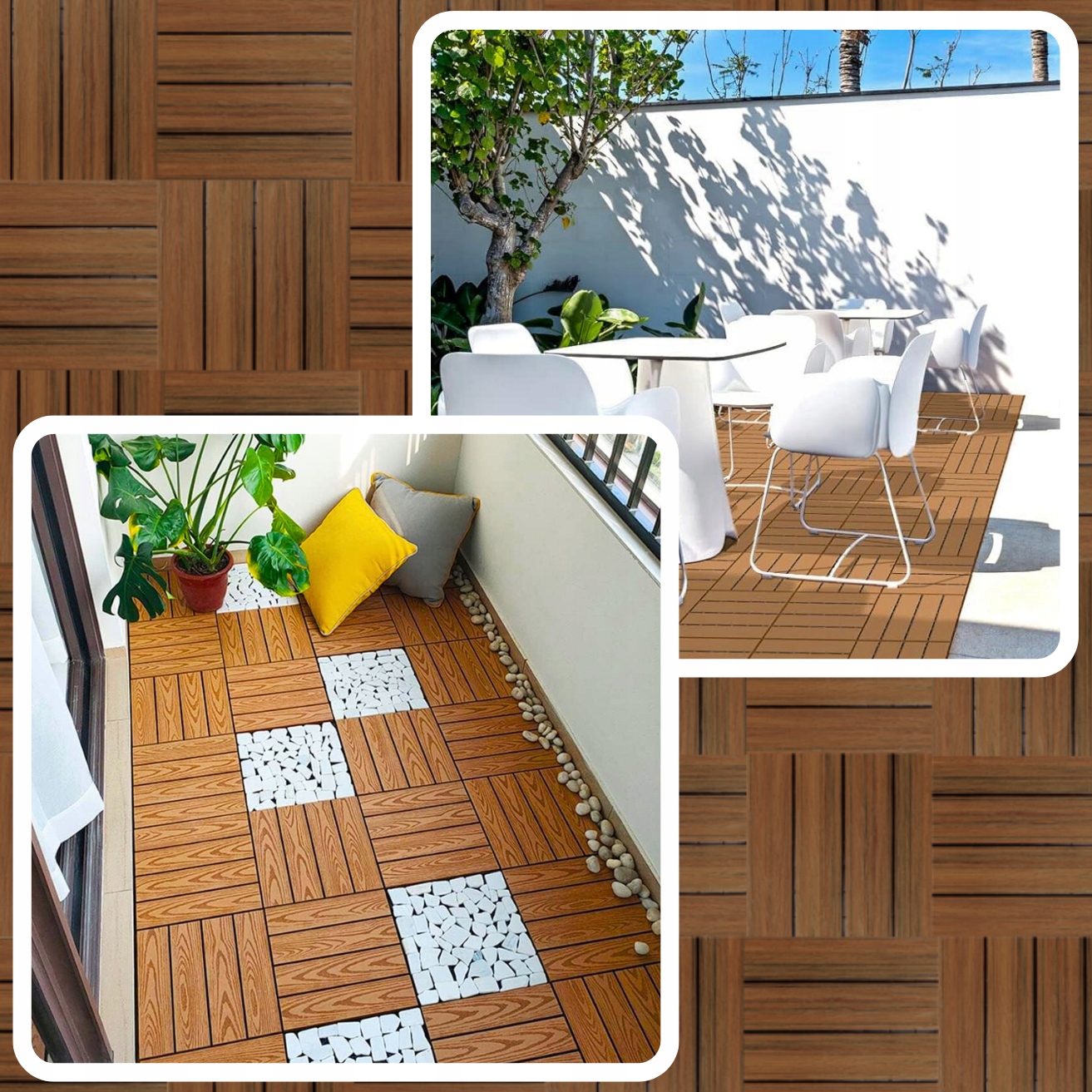 PODEST TARASOWY KOMPOZYTOWY PODŁOGA NA TARAS DREWNO BRĄZOWE 30x30x2,5cm Stan opakowania oryginalne