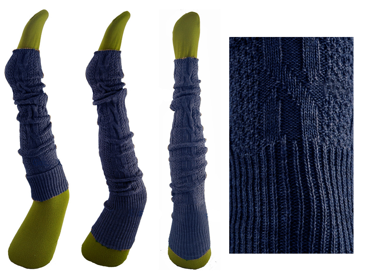 STEVEN GETRY ciepłe OCIEPLACZE długie GRANATOWE 72cm