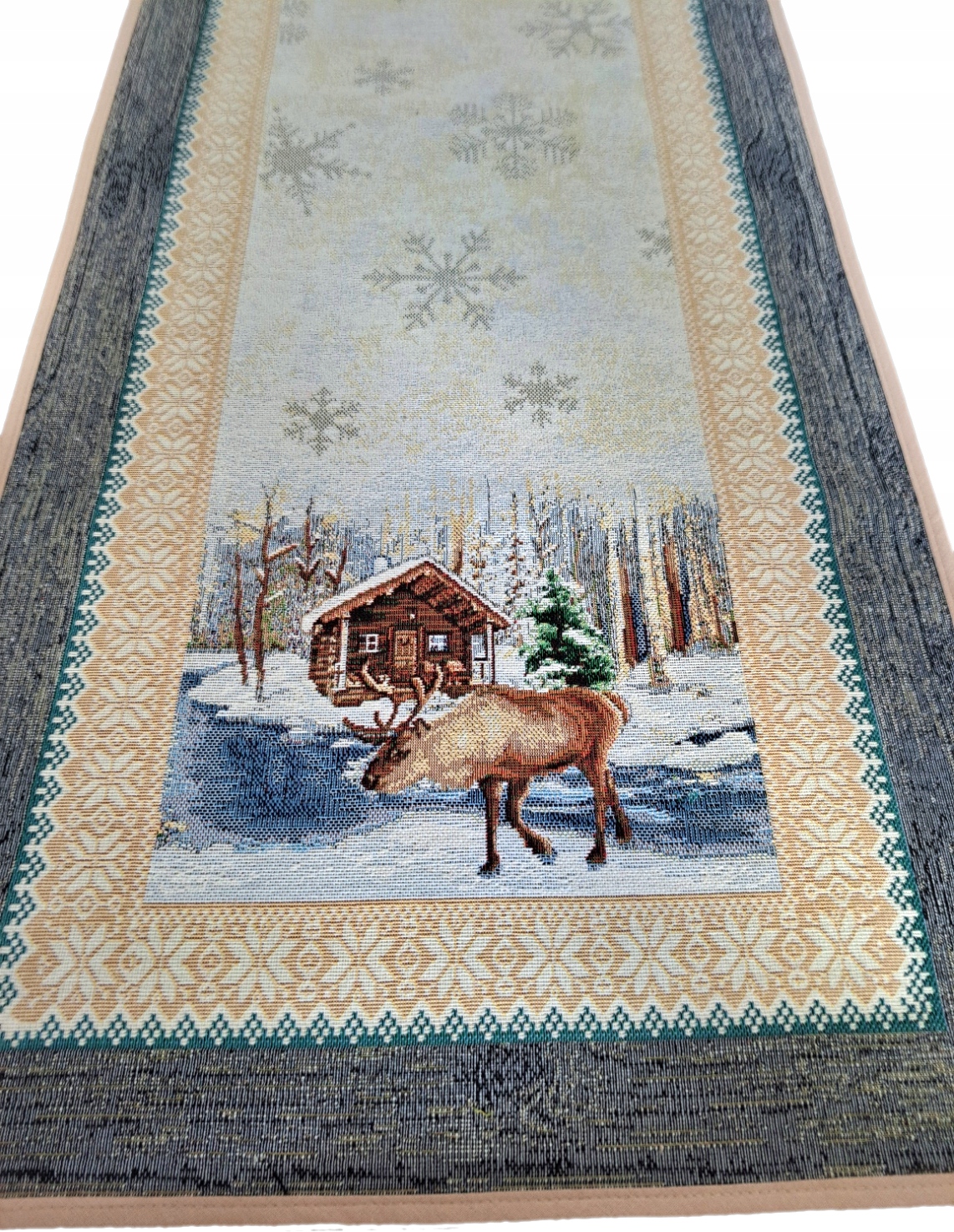 

Bieżnik żakard gobelinowy 40x100 cm z jeleniem