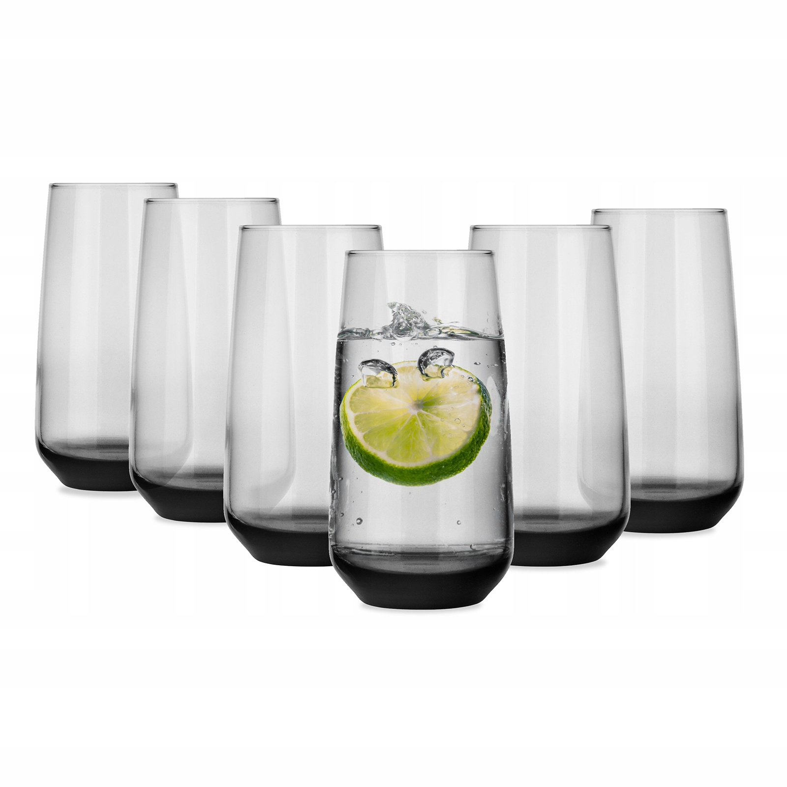 

6 x Czarna Szklanka 430 ml, Do Wody, Drinków