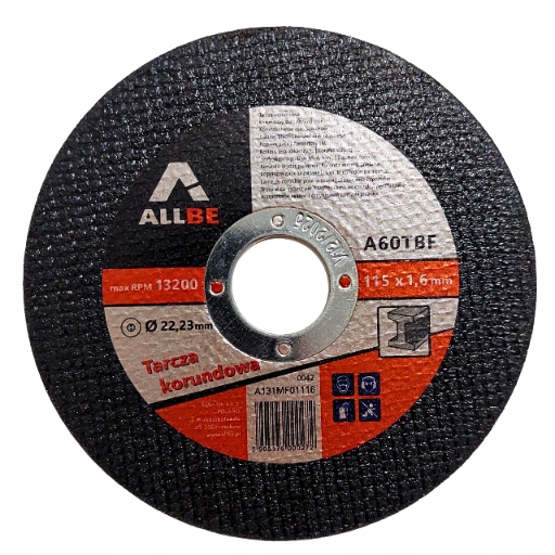 TARCZA DO CIĘCIA METALU 115 x 1,6MM STALI TARCZE DO CIĘCIA METAL WYTRZYMAŁA