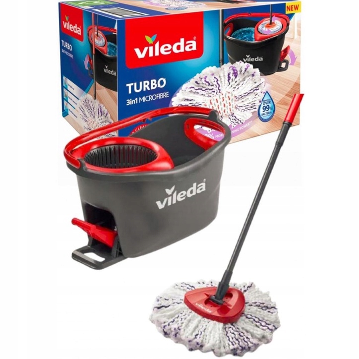 Levně Rotační Mop Vileda Turbo 3V1 Kbelík Box Sada