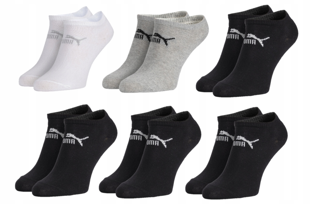 Puma skarpety stopki 6 par 43/46 mix