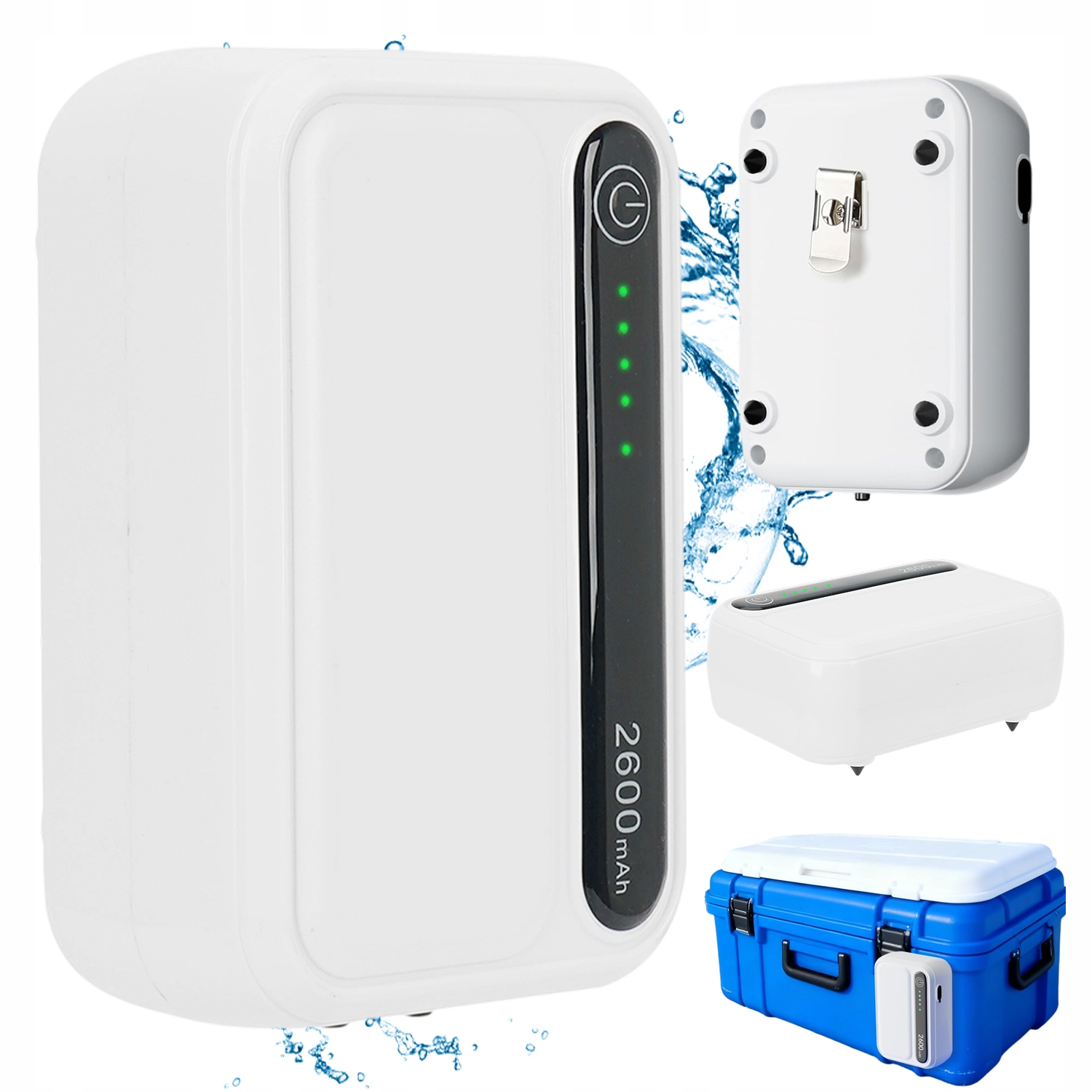 Levně 3W 2600MAH Akumulátorová Vzduchová Pumpa Pro Akvárium Kompletní Sada