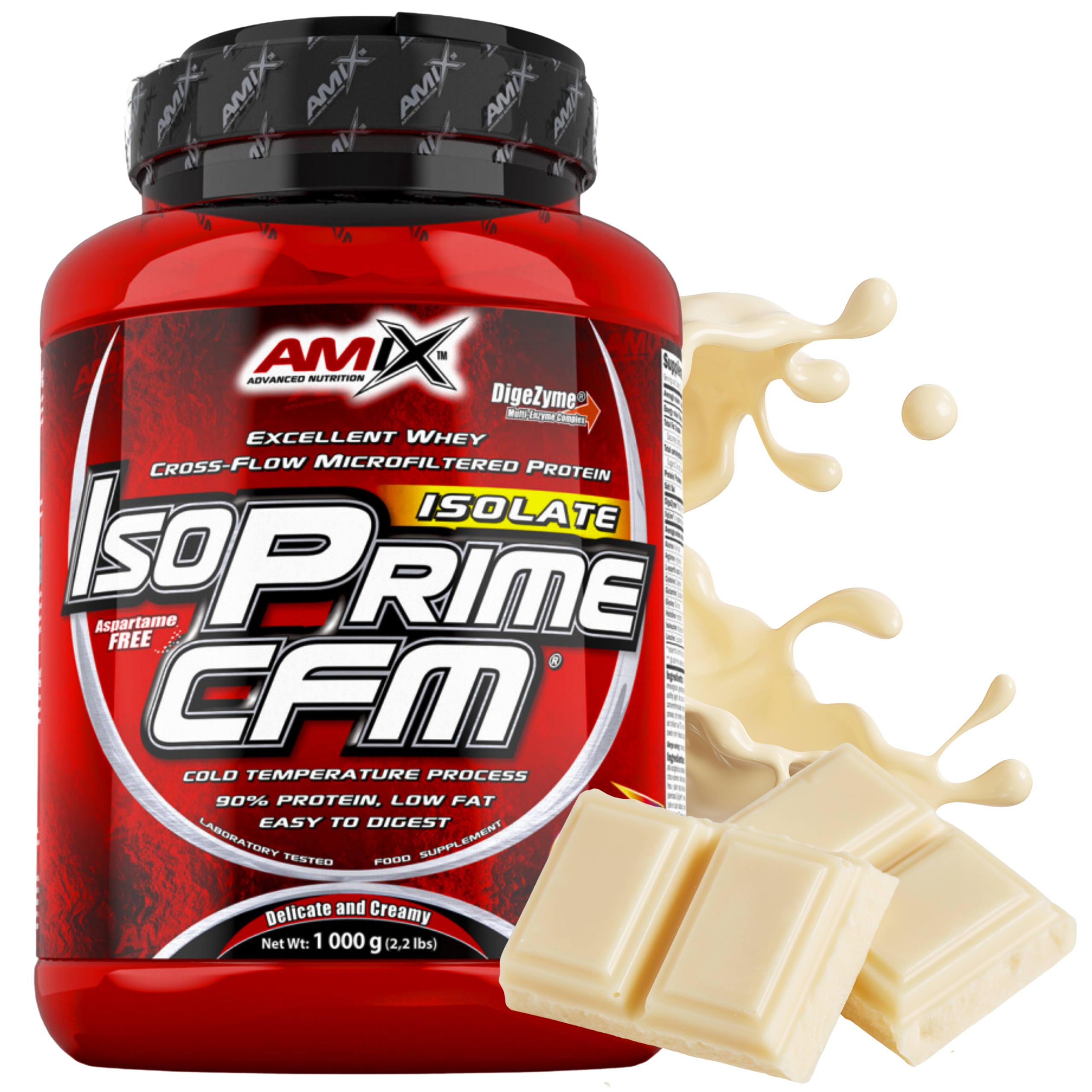 Amix Isoprime Cfm 1 kg 90% Proteinový Izolát syrovátkového Wpi Shake Proteinový