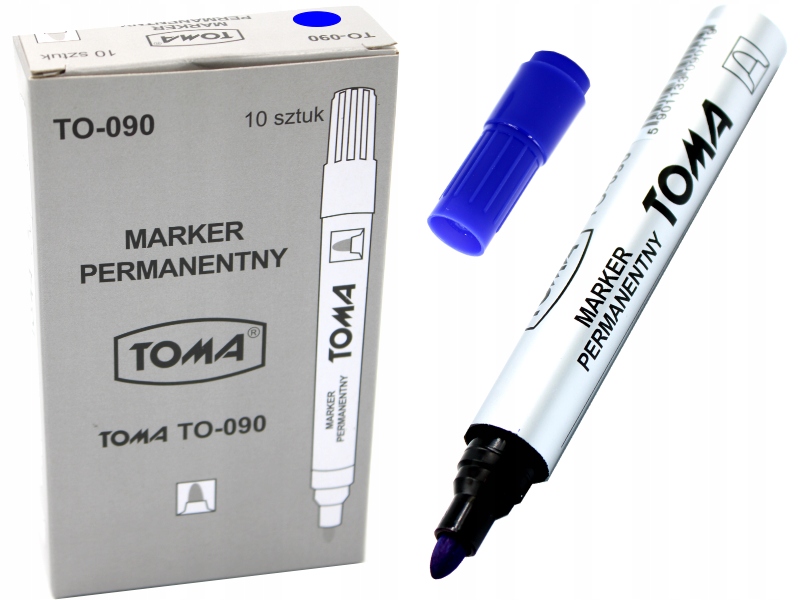 

Marker permanentny TO-090 niebieski 10 sztuk