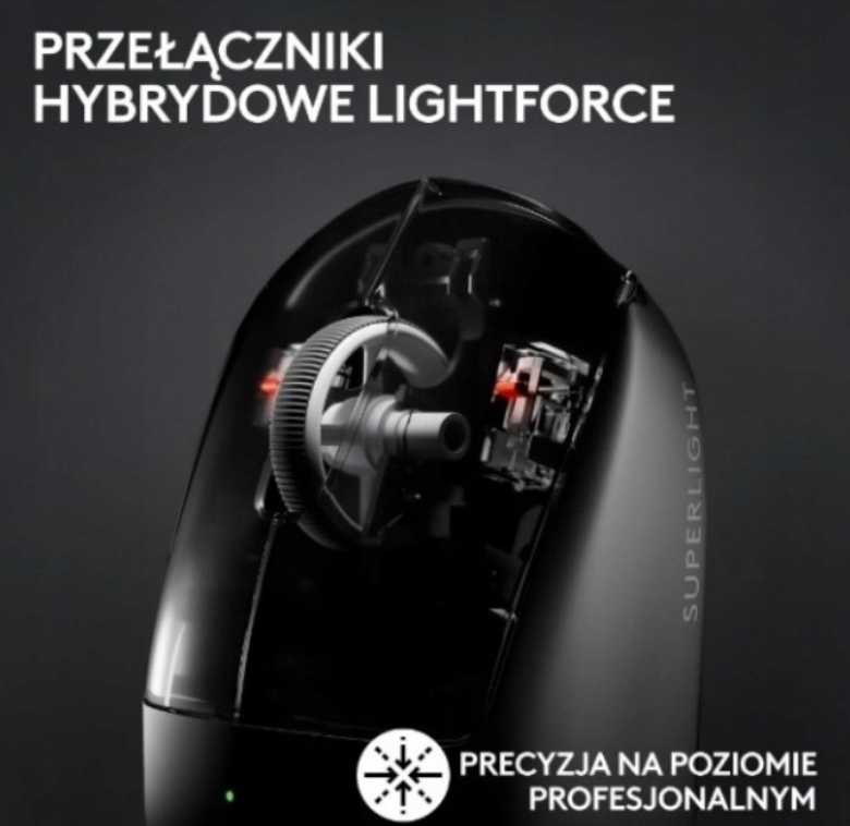 Prezent Mysz LOGITECH G PRO X Superlight 2 Czarna Kolor czarny