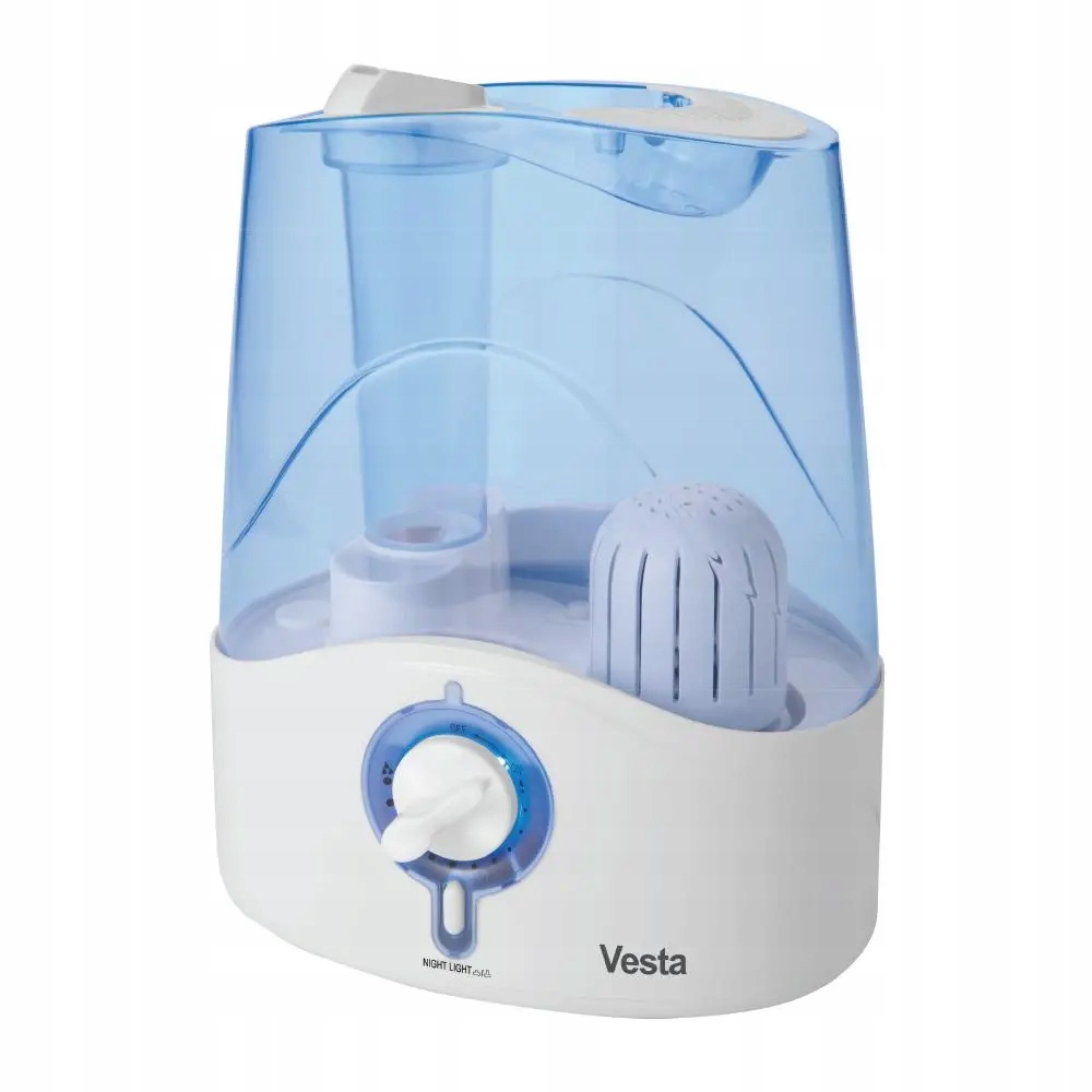 Nawilżacz ultradźwiękowy Vesta EUH04 5L 20m2 350ml/h funkcja lampki